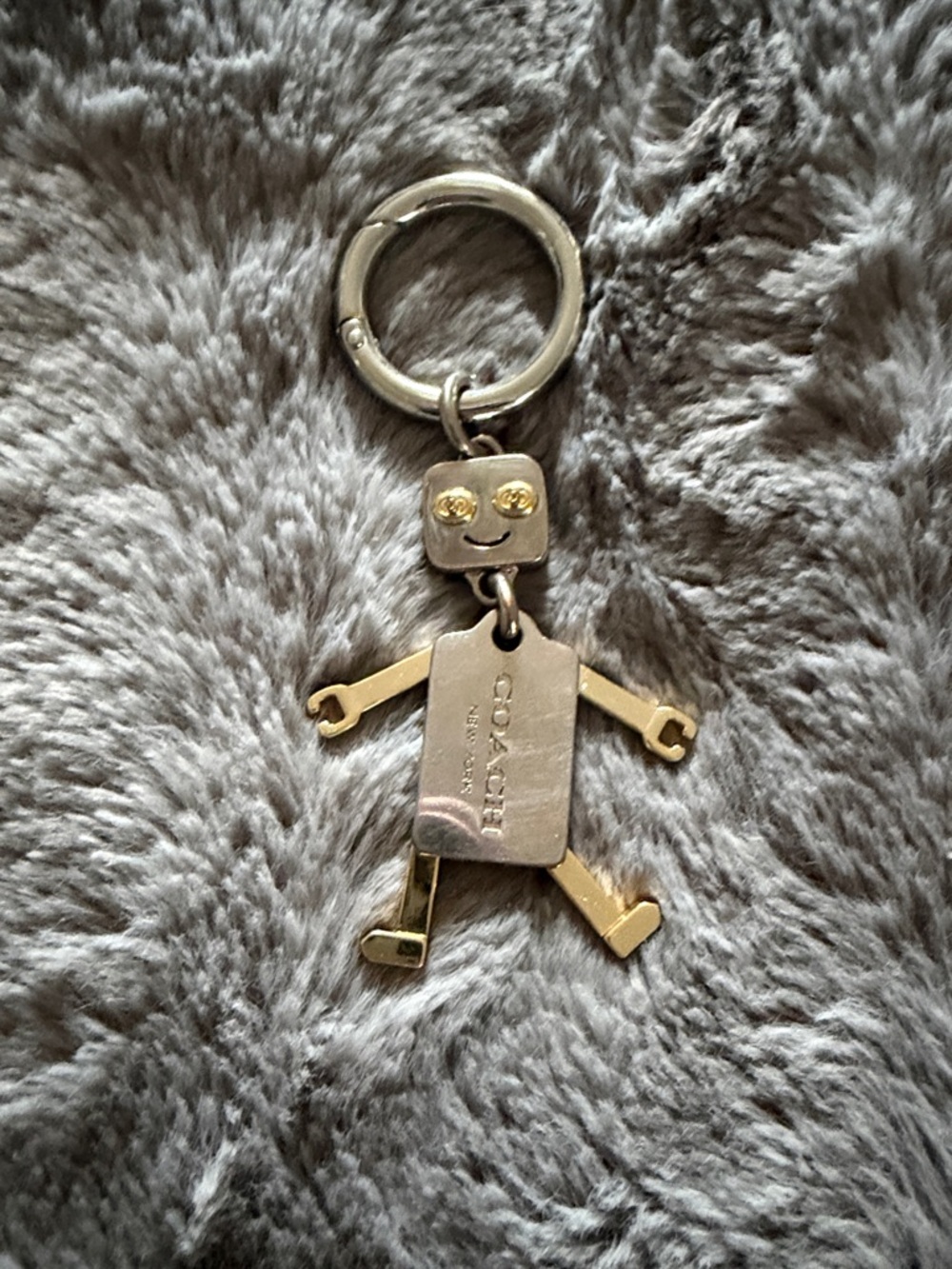 Preloved Coach Robot Keychain - Gold & Silver Tone does have some scratches - Picture 2 of 4